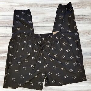 Nike Air‎ All Over Print Woven Pants Black White XS Joggers Track NWT